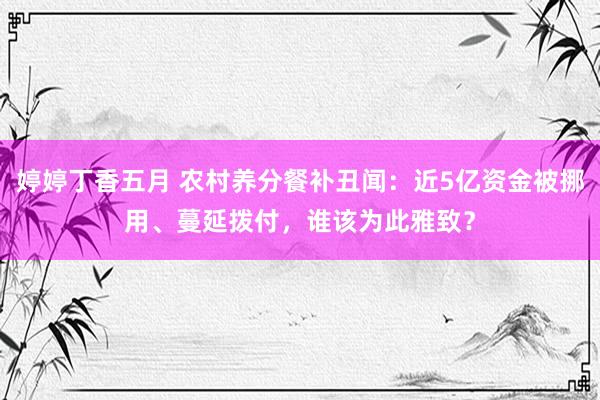 婷婷丁香五月 农村养分餐补丑闻：近5亿资金被挪用、蔓延拨付，谁该为此雅致？