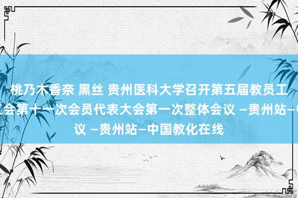 桃乃木香奈 黑丝 贵州医科大学召开第五届教员工代表大会暨工会第十一次会员代表大会第一次整体会议 —贵州站—中国教化在线